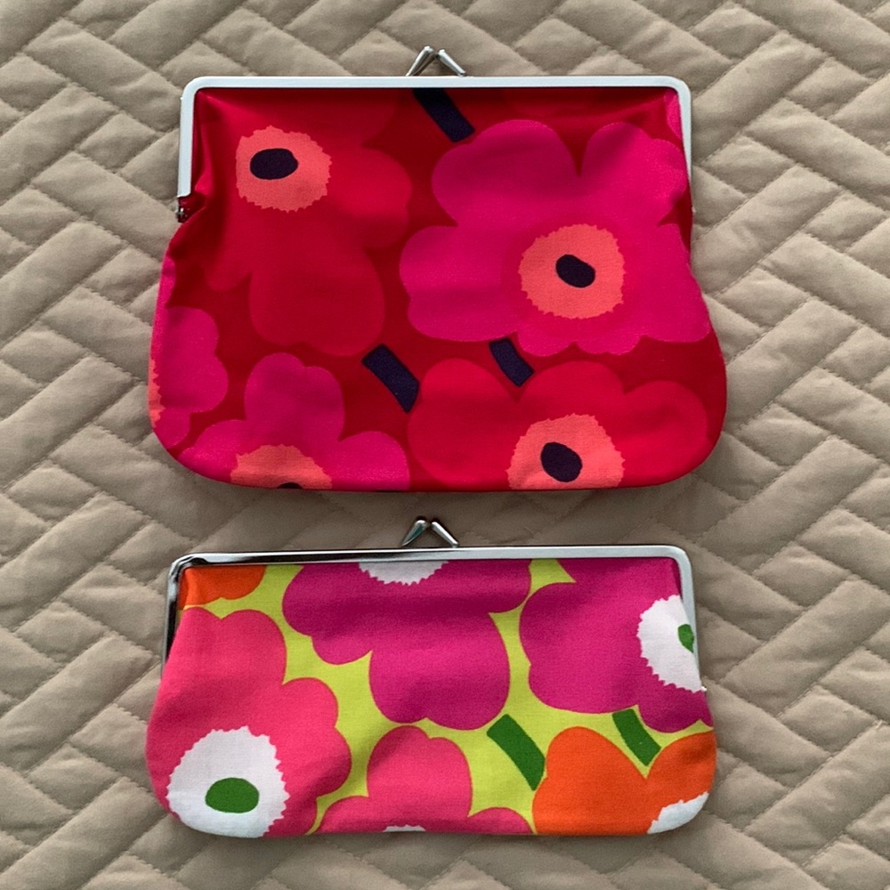 marimekko set of 2 snap pouches coin purse